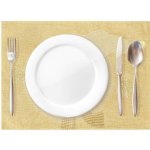 Springos Vánoční prostírání pruhy Sněhulák zlaté pruhy 48x35cm – Sleviste.cz