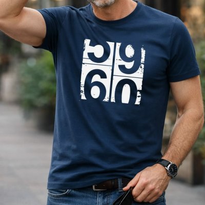 Tachometr 59 → 60 pánské tričko s potiskem vtipné tričko k 60 narozeninám 02 námořní modrá – Zbozi.Blesk.cz