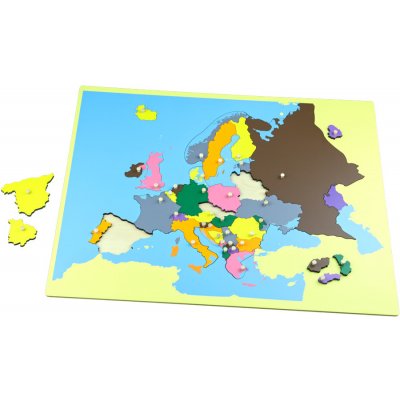 Montessori puzzle mapa Evropa bez rámečku