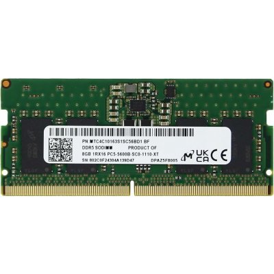 Micron DDR5 8GB 5600MHz CL46 MTC4C10163S1SC56BD1 – Zboží Mobilmania