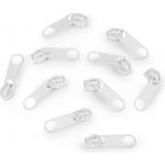 Jezdec ke spirálovým metrážovým zipům 3 mm - různé barvy Jezdec ke spirálovým zipům 3 mm: 101 Bílá – Zboží Dáma