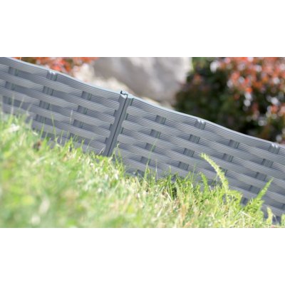 Prosperplast obrubník Ratan 3,9 m hnědá set 5 ks – HobbyKompas.cz