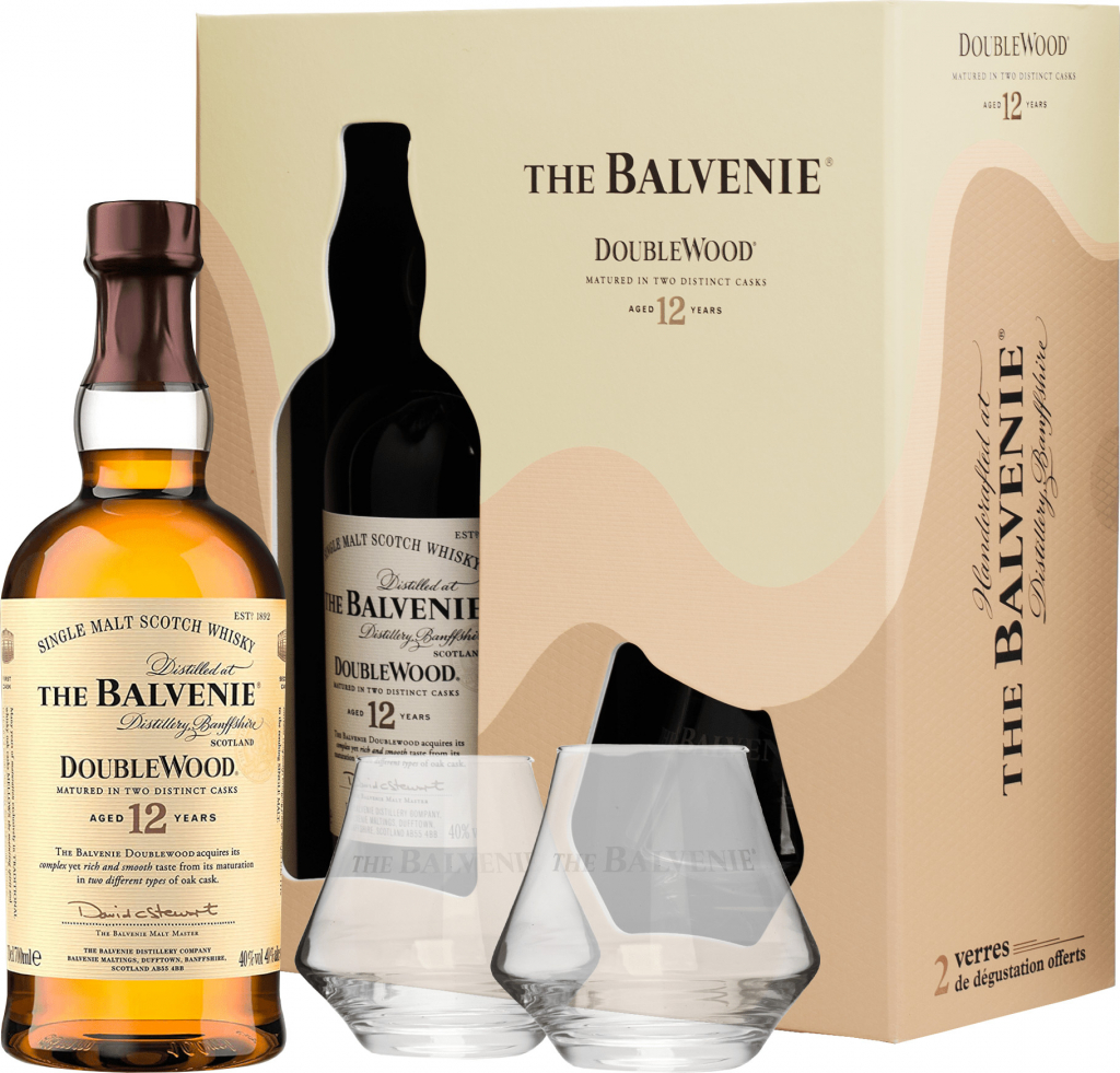 The Balvenie 12y DoubleWood 40% 0,7 l (dárkové balení 2 sklenice)