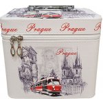 RB-nakuplevne Kosmetický kufřík Praha Retro 20,5 x 14,5 cm bílý – Zboží Dáma
