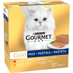 Gourmet Gold cat multipack tuňák, játra, krůta, hovězí 96 x 85 g