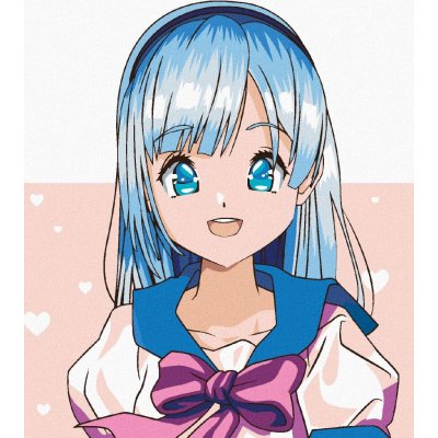 zuty Malování podle čísel Anime dívka s mašlí 40 x 50 cm bez rámu a bez vypnutí plátna – Hledejceny.cz