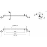 Náprava AL-KO UBR 700-5 (750 kg) a 1390 mm, c 1755 mm, 100x4, patky 115, úchyty oje 101724