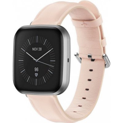 BStrap Leather Lux řemínek na Fitbit Versa 3, sand pink SFI012C07