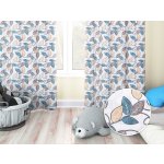 Biante Dětský dekorační závěs PML-035 Modro-žluté listy 145x210 cm – Hledejceny.cz