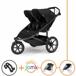 Thule Set 5v1 Urban Glide 3 Double Black 2024 + 2x madlo + JOMK pláštěnka + JOMK ochranná síť