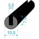 1468104 Pryžový profil kruhový, průměr 10mm, drážka 3mm, 70°Sh, EPDM, -40°C/+100° | Zboží Auto