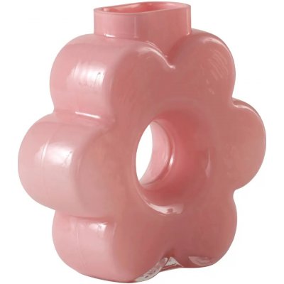 Jotex Růžová skleněná váza BLOMSTRA 22 cm – Hledejceny.cz