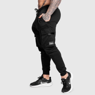 Iron Aesthetics pánské tepláky Cargo Joggers černé – Zbozi.Blesk.cz