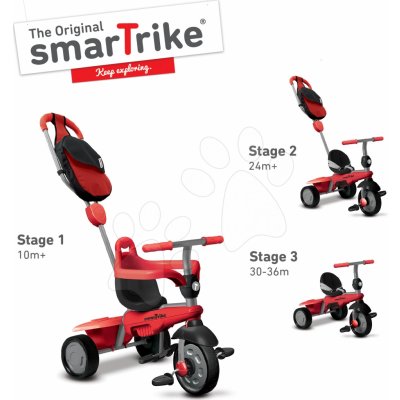 Smart Trike 6160500 BREEZE GL 3v1 červená TouchSteering s tlmičom a voľnobehom červeno čierne – Zboží Mobilmania