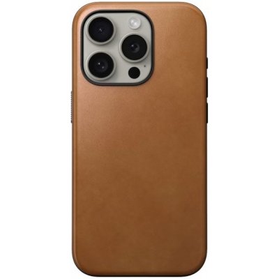 Nomad Modern Leather kožený s MagSafe iPhone 15 Pro - sedlově hnědé – Zboží Mobilmania
