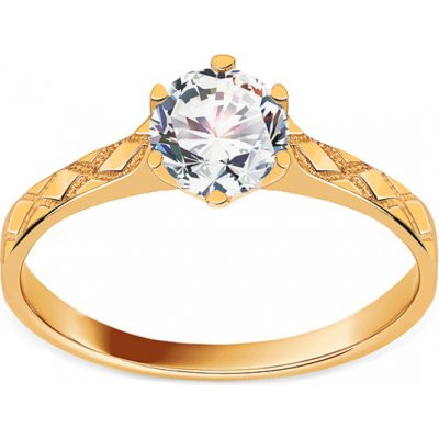iZlato Forever zlatý zásnubní prsten se zirkonem IZ21323 – Zboží Mobilmania