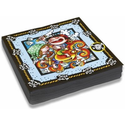 Amscan papírové ubrousky Piraaates! 20ks 33x33cm – Sleviste.cz