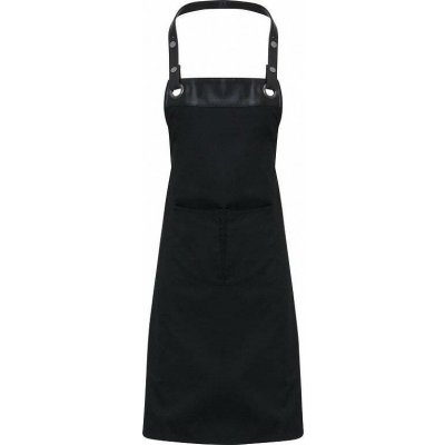 Premier Workwear Zástěra do kavárny s dekorativním lemováním z umělé kůže černá černá 70x81cm PW123 – Hledejceny.cz