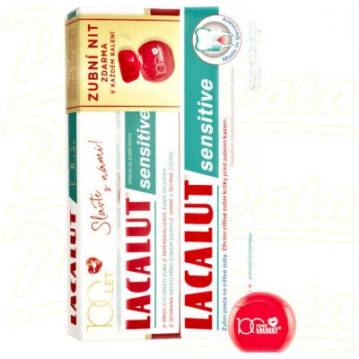 Lacalut Sensitive 75 ml + dentální niť – Zboží Mobilmania