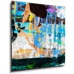 Skleněný obraz 1D - 50 x 50 cm - Abstract art with splashes of multicolor paint; as a fun; creative Abstraktní umění s potřísněním vícebarevnou barvou; jako zábava; tvo – Zbozi.Blesk.cz