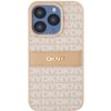 Pouzdro a kryt na mobilní telefon Apple DKNY Repeat Pattern Tonal Stripe pro iPhone 15 Pro Max - růžový 3666339260705