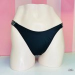 Victoria's Secret Victoria’s Secret Brazilky Zebra Shine Strap s Kamínky Černá – Zboží Dáma