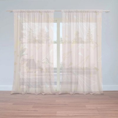 Záclony Zlaté a bílé vlaštovky: 2 ks - 150x250 cm - Sablio – Hledejceny.cz