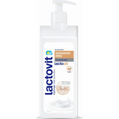 Lactovit Lactooil Intenzivní péče tělové mléko dávkovač 400 ml – Zboží Dáma