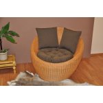 Ratanové křeslo Gentong medové s polstrem – Zboží Dáma
