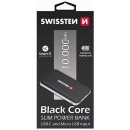 Swissten BLACK CORE SLIM POWER BANK 10000 mAh USB-C INPUT