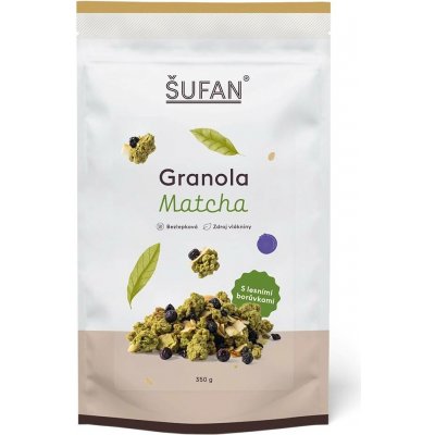 Šufan s.r.o. Granola Matcha s lyofilizovanými borůvkami 350 g – Zboží Dáma