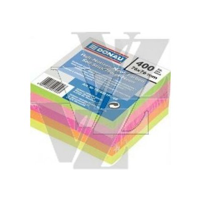 Samolepící bloček kostka neon 76x76mm 400ks, Donau Biella – Hledejceny.cz