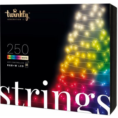 Twinkly Strings Multi-Color chytré žárovky na stromeček 250 Ks 20m černý kabel – Zbozi.Blesk.cz