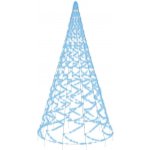 vidaXL LED vánoční stromek na stožár modrý 1400 LED diod 500 cm – Sleviste.cz