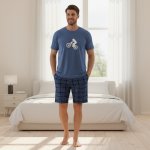 Wolf pánské letní pyžamo S2575D modré – Zbozi.Blesk.cz