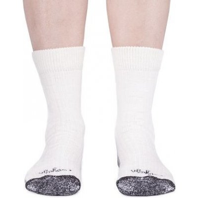 Ovčí ponožky merino se zdravotním lemem 3 páry Krémová – Zboží Mobilmania