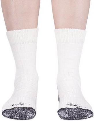 Ovčí ponožky merino se zdravotním lemem 3 páry Krémová