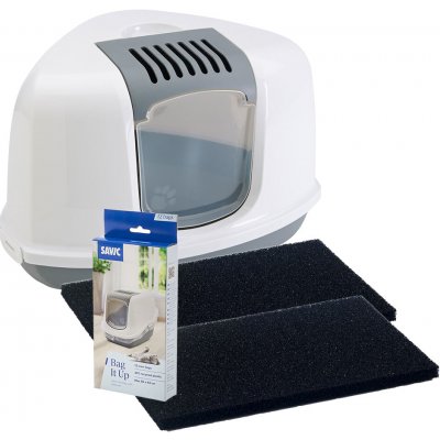 Toaleta Savic Nestor Corner + 2 x náhradní uhlíkový filtr + 12 ks Bag it up – Zboží Dáma