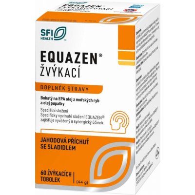 Equazen s jahodovou příchutí 60 žvýkacích tobolek – Hledejceny.cz