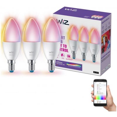 Philips WiZ 8720169075672 LED sada žárovek 4,9W E14 470 lm 2200-6500+RGBK – Hledejceny.cz