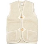Vlnka vesta Merino s knoflíky přírodní – Zboží Dáma