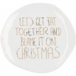 räder Porcelánový talířek Let's Get Fat Together bílá barva zlatá barva porcelán – Hledejceny.cz