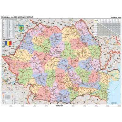 Rumunsko spediční - nástěnná mapa 100 x 70 cm, lamino + 2 lišty – Zboží Mobilmania