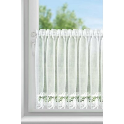 EUROFIRANY KRÁTKÁ ZÁCLONA NA PÁSCE KASANDRA 150X70 CM BÍLÁ – Hledejceny.cz
