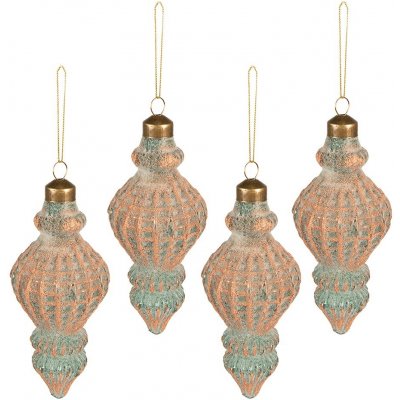 Clayre & Eef 4ks měděná vánoční ozdoba s patinou - Ø 6*14 cm – Hledejceny.cz