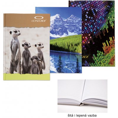 Concorde kniha záznamní lepená A4 linka 150 listů – Zboží Dáma