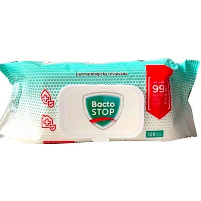 BactoSTOP univerzální dezinfekční vlhčené ubrousky 120 ks – HobbyKompas.cz