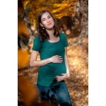 Bobánek těhotenské tričko krátký rukáv tmavě zelené – Hledejceny.cz