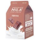 A'Pieu Chocolate Milk One-Pack vyhlazující jednorázová bavlněná maska s extrakty mléka a kakaa 21 g