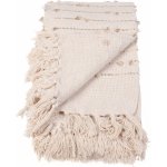 Douceur d'intérieur Přehoz na sedačku GOLDEN SUNSET s třásněmi, 125 x 150 cm bílý – Sleviste.cz